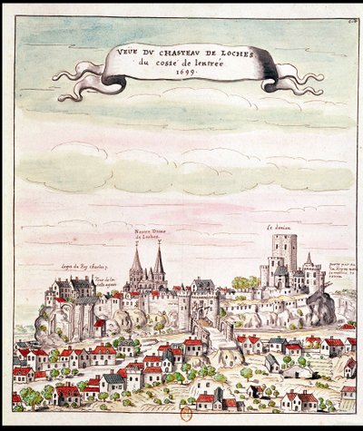 Ansicht des Schlosses von Loches, 1699 von French School